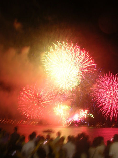 Feuerwerk an der Princess Wharf