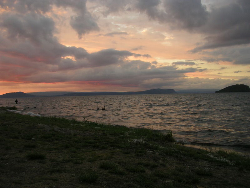 Sonnenuntergang am Lake Taupo