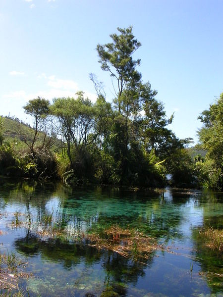 bunte Farben im Quellsee