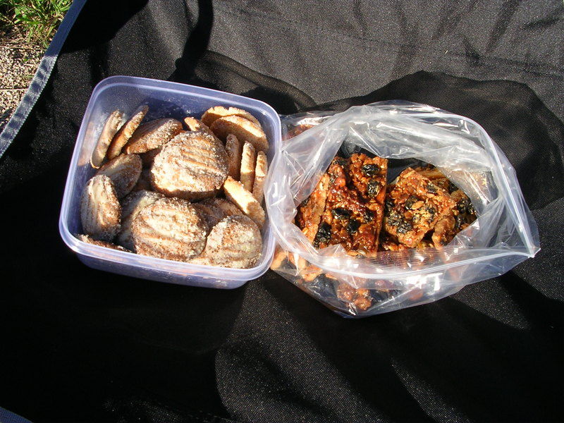 das Ergebnis von Christianes Vanille-Zucker und die Rezepte von Mutter Westermann: Vanillekipferln und M�slischnitten -- lecker!!!