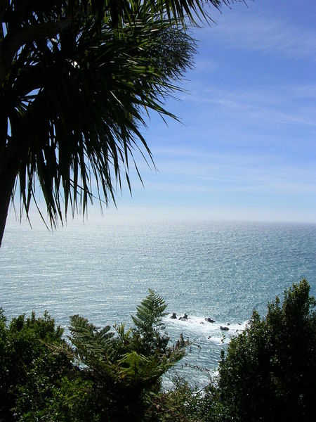sonnige, aber windige Aussicht am Knights Lookout