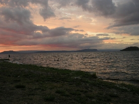 Sonnenuntergang am Lake Taupo