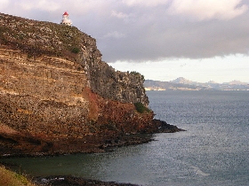 Leuchtturm am Ende der Halbinsel